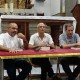 Alejandro Santana, Pedro Socorro y Pedro Quintana en la presentación de un libro