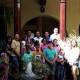 El grupo de niños y niñas saharauis con los concejales y alcalde de Santa Brígida
