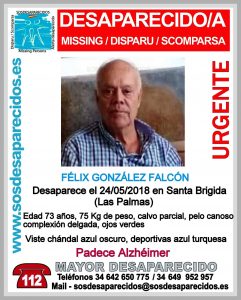 Información del desaparecido en la Villa