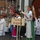 Un niño y una niña de Santa Brígida durante su intervención en una pasada romería del Pino