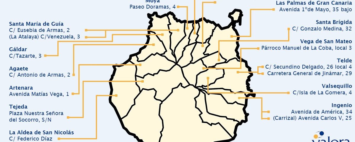 Localización de oficinas de Valora en la isla