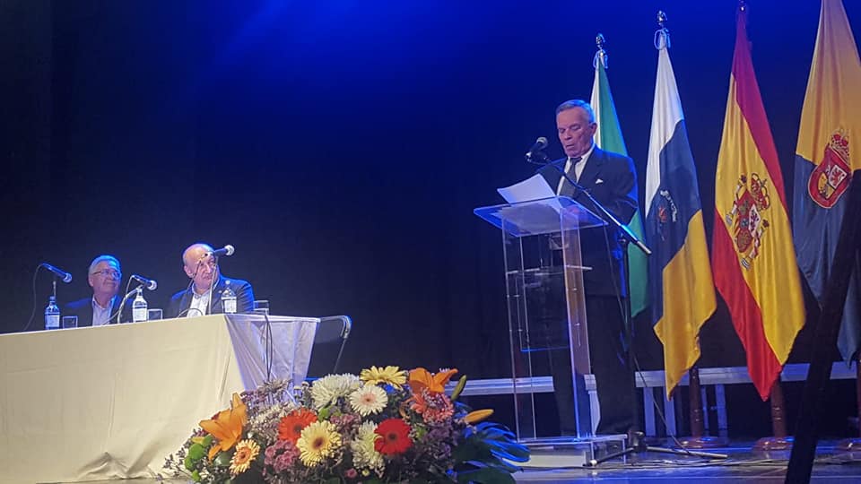 Federico Salazar durante la lectura del Pregón